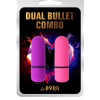 La Viva – Dual Bullet Combo Bullet Vibrator 2 Pk (Pink/Purple)